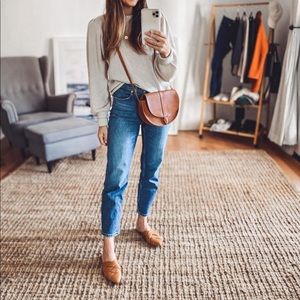 Madewell woven flat mules desert camel size 9